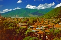 Aserbaidschan. Scheki - Blick aus dem Hotelfenster