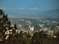 Georgien 1989, Tiflis, Blick vom Erholungspark zum Kaukasus