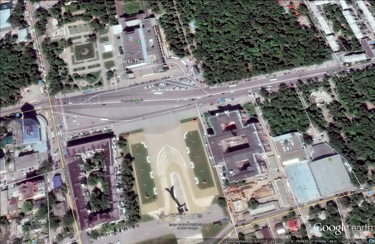 Theaterplatz in Rostow am Don - Bild von Google Earth
