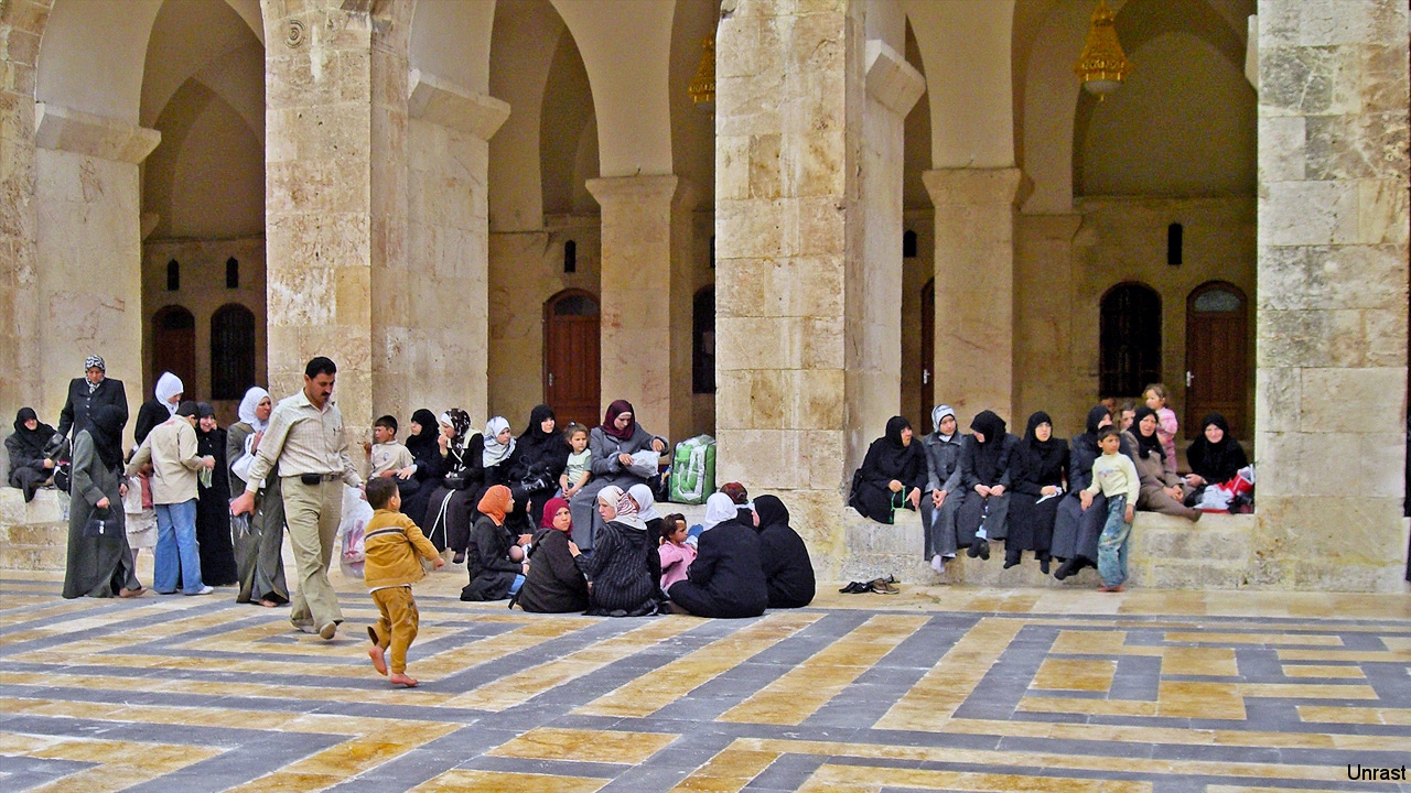 In der Umayyaden-Moschee von Aleppo
