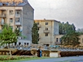 Aserbaidschan. Baku - Panzer hinter dem Haus der Regierung (1989)